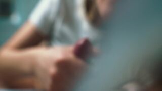 Step sister decided to masturbate me and I filmed it on video and smeared the entire lens