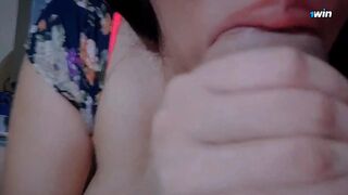 Stepmom juices on stepson's pole — raw homegrown action