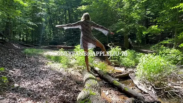 70 Asian MILF naked fucks and sucks in the woods huge facial Appleliu76