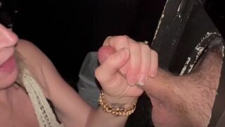 Hot gloryhole blowjob cumshot - see a lot more at my OF