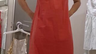 Undressing & Trying On Clothes in Public Fitting Room - Dress Try On Haul OF MILF @nephilaaranea