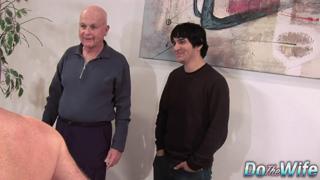 Olivia goes down on hubby at 69, brings him to watch her get pounded!